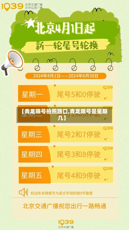 【青龙限号拍照路口,青龙限号是星期几】-第2张图片