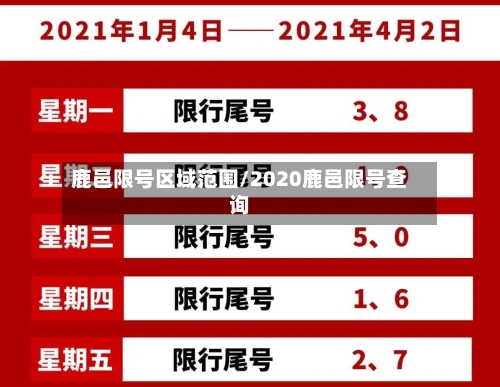 鹿邑限号区域范围/2020鹿邑限号查询-第3张图片