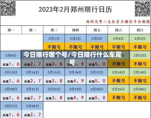 今日限行哪个号/今日限行什么车尾号