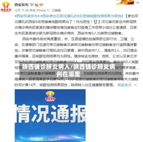 陕西确诊肺炎病人/陕西确诊肺炎病例在哪里-第2张图片