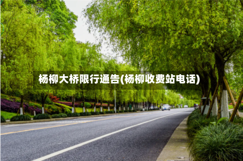 杨柳大桥限行通告(杨柳收费站电话)-第2张图片