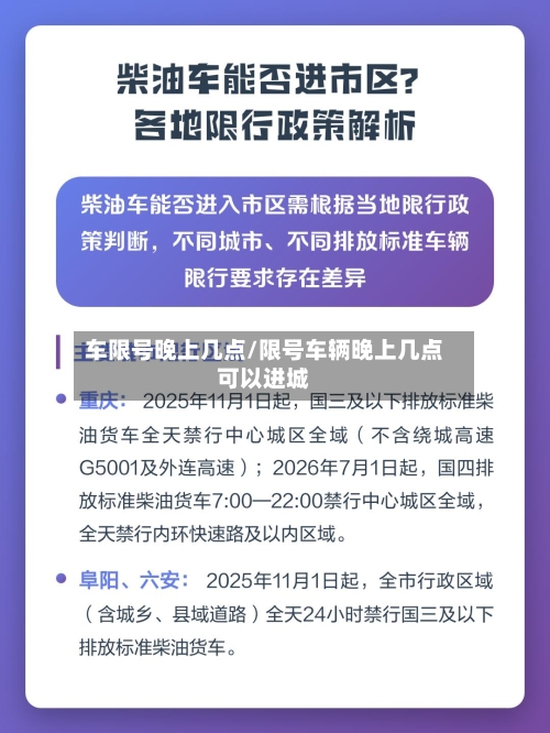 车限号晚上几点/限号车辆晚上几点可以进城-第2张图片