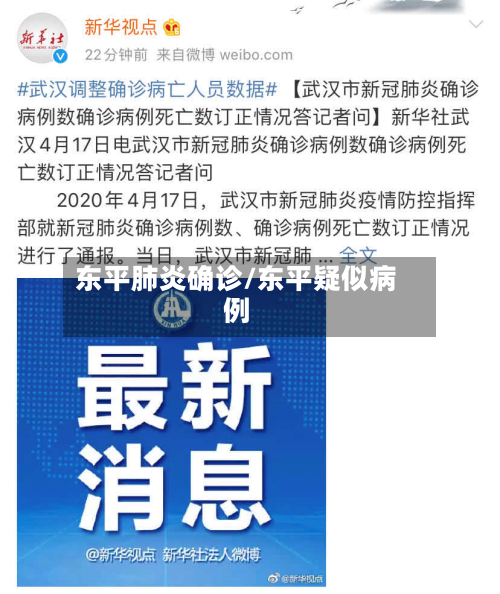 东平肺炎确诊/东平疑似病例