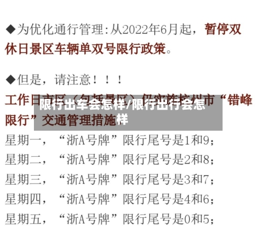 限行出车会怎样/限行出行会怎样