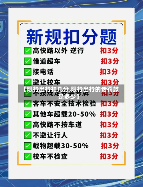 【限行出行扣几分,限行出行的话罚款是多少】-第2张图片