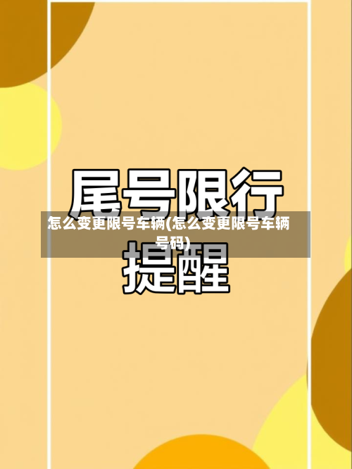 怎么变更限号车辆(怎么变更限号车辆号码)-第2张图片