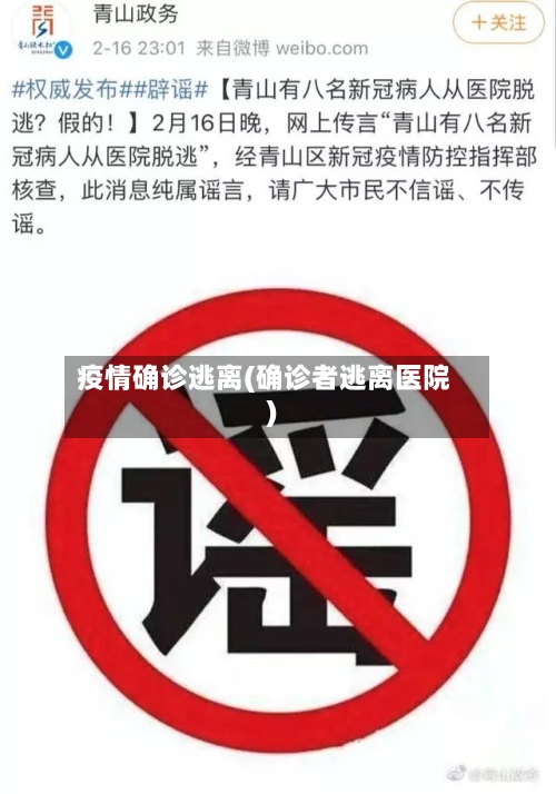 疫情确诊逃离(确诊者逃离医院)