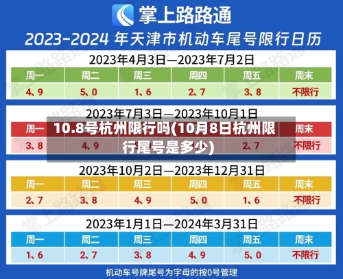 10.8号杭州限行吗(10月8日杭州限行尾号是多少)