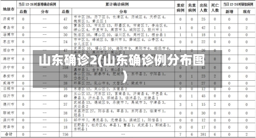 山东确诊2(山东确诊例分布图)