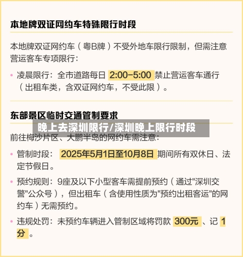 晚上去深圳限行/深圳晚上限行时段