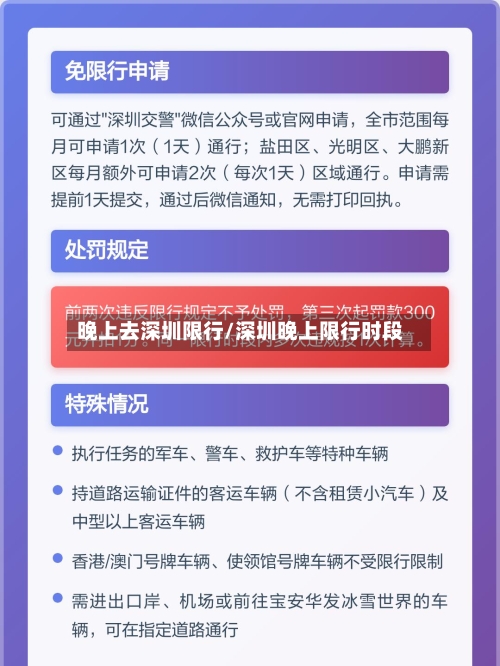 晚上去深圳限行/深圳晚上限行时段-第3张图片