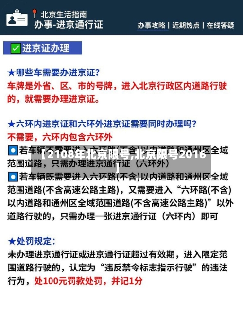 【2108年北京限号,北京限号2016】