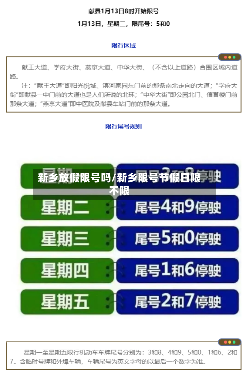 新乡放假限号吗/新乡限号节假日限不限