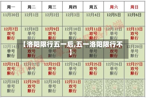 【洛阳限行五一后,五一洛阳限行不】