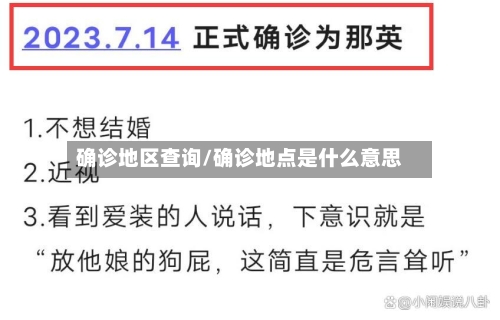 确诊地区查询/确诊地点是什么意思