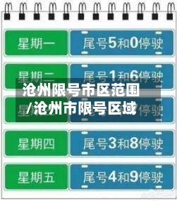 沧州限号市区范围/沧州市限号区域