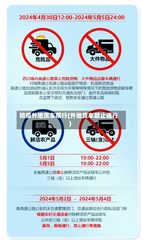 防疫外地货车限行(外地货车禁止通行)