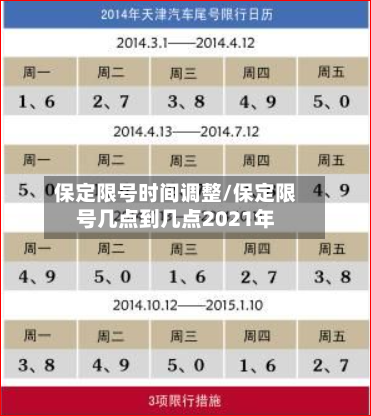 保定限号时间调整/保定限号几点到几点2021年