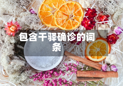 包含干驿确诊的词条-第2张图片