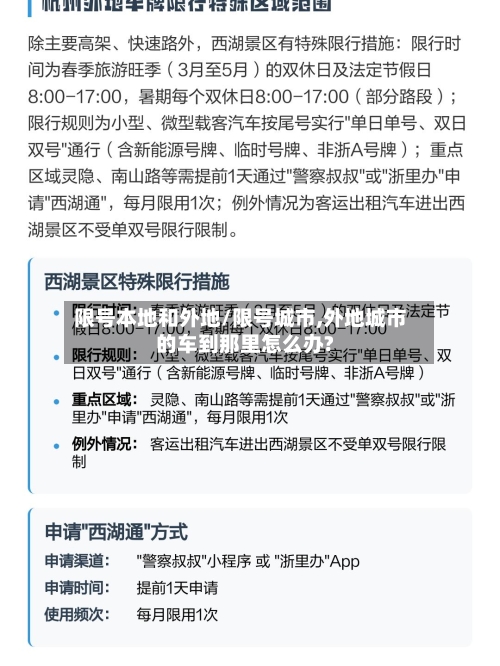 限号本地和外地/限号城市,外地城市的车到那里怎么办?-第2张图片