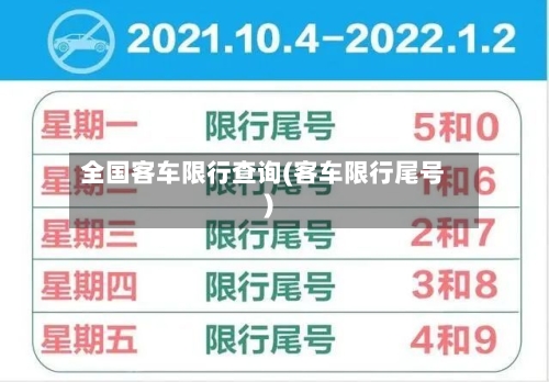 全国客车限行查询(客车限行尾号)