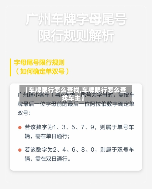 【车牌限行怎么查找,车牌限行怎么查找车主】-第2张图片