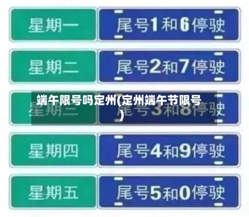 端午限号吗定州(定州端午节限号)