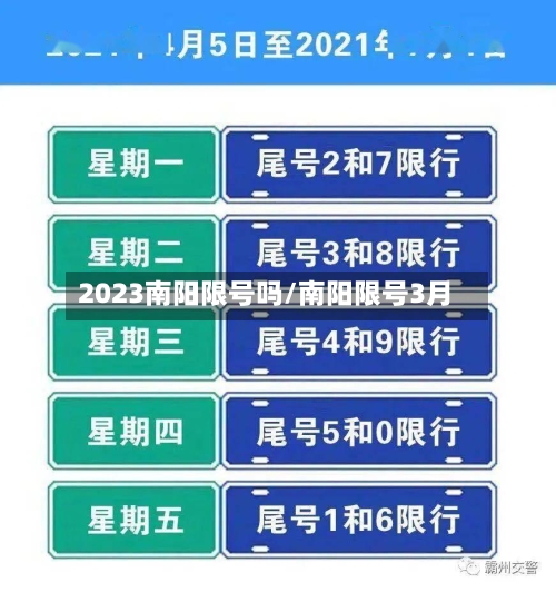 2023南阳限号吗/南阳限号3月-第3张图片