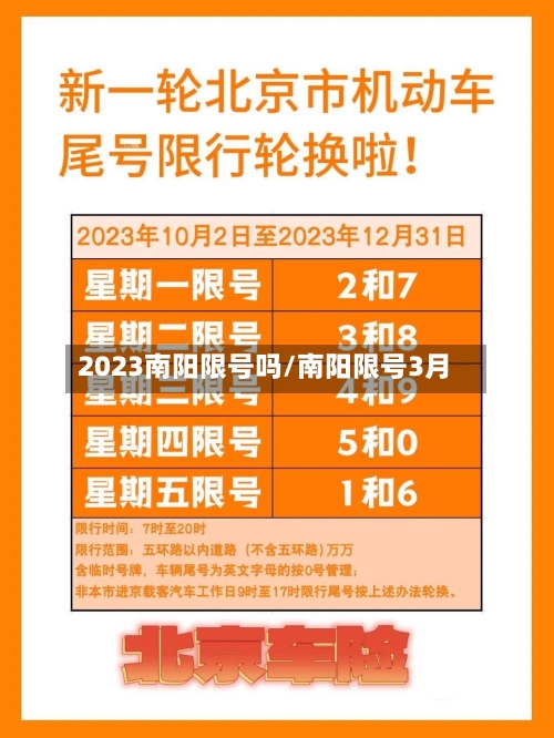 2023南阳限号吗/南阳限号3月
