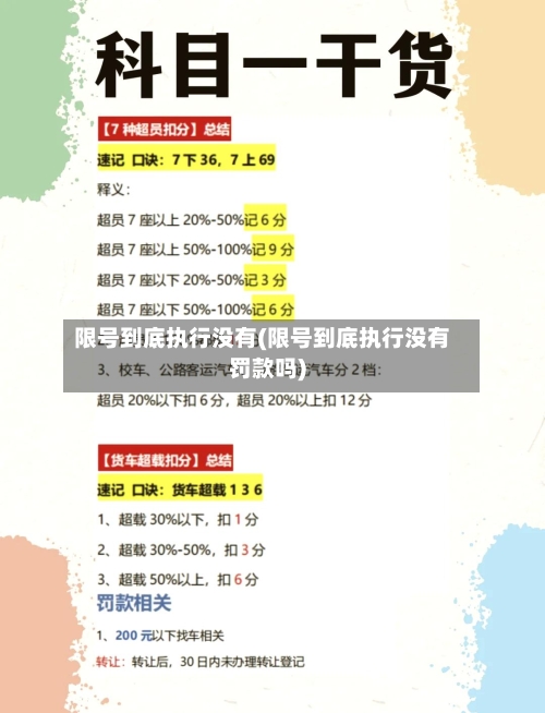 限号到底执行没有(限号到底执行没有罚款吗)-第2张图片