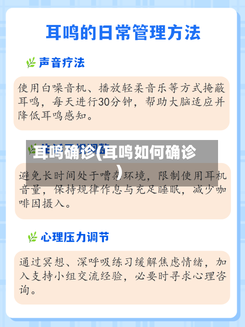 耳鸣确诊(耳鸣如何确诊)