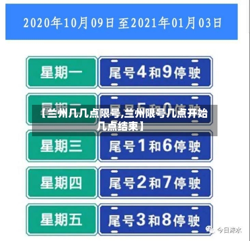 【兰州几几点限号,兰州限号几点开始几点结束】-第2张图片