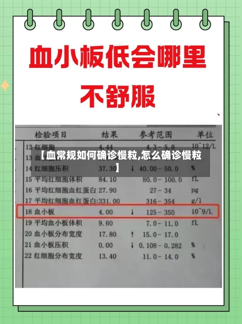 【血常规如何确诊慢粒,怎么确诊慢粒】