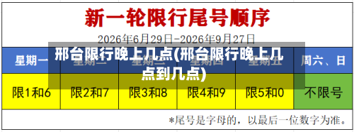 邢台限行晚上几点(邢台限行晚上几点到几点)-第2张图片