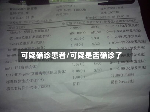 可疑确诊患者/可疑是否确诊了