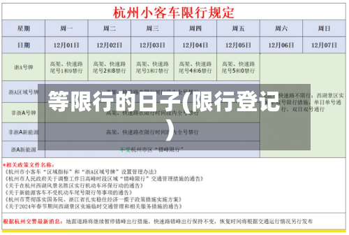 等限行的日子(限行登记)-第2张图片