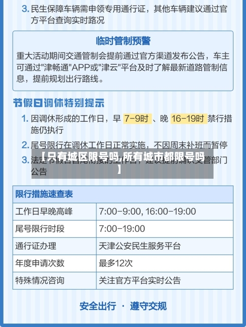 【只有城区限号吗,所有城市都限号吗】-第2张图片