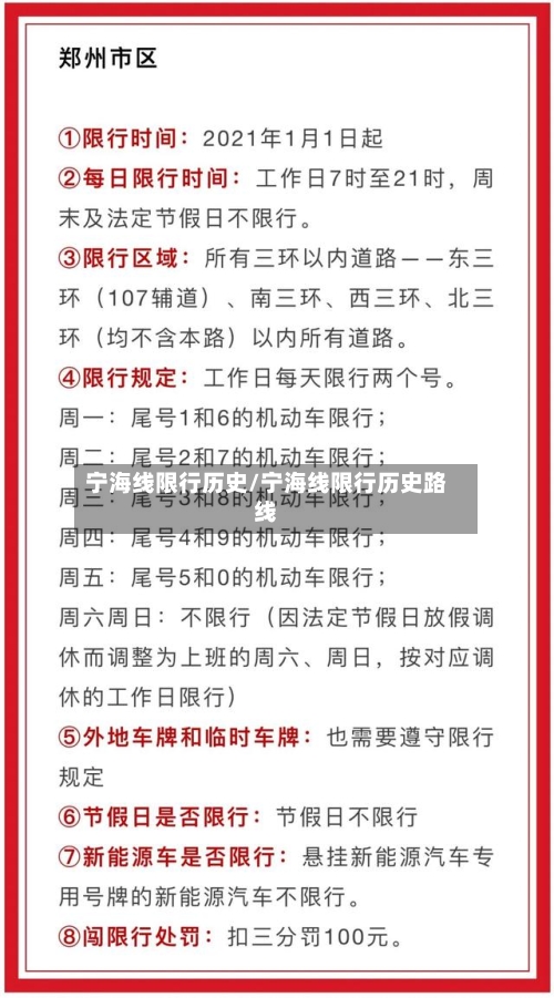 宁海线限行历史/宁海线限行历史路线