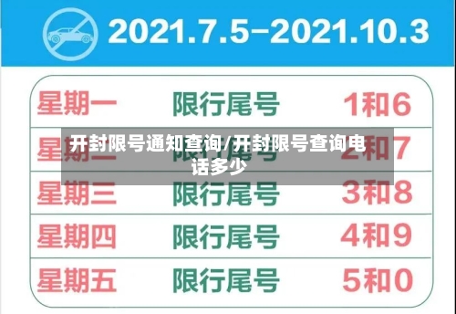 开封限号通知查询/开封限号查询电话多少