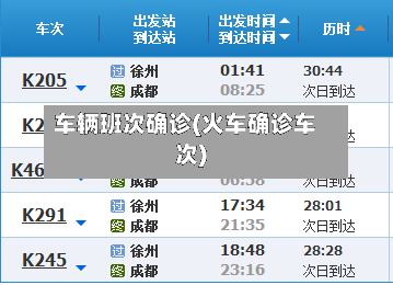 车辆班次确诊(火车确诊车次)