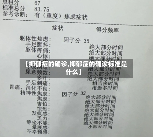 【抑郁症的确诊,抑郁症的确诊标准是什么】-第2张图片