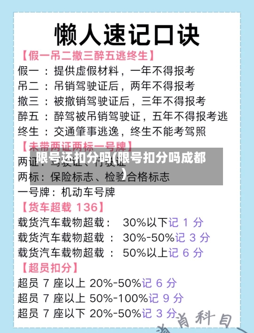 限号还扣分吗(限号扣分吗成都)-第2张图片