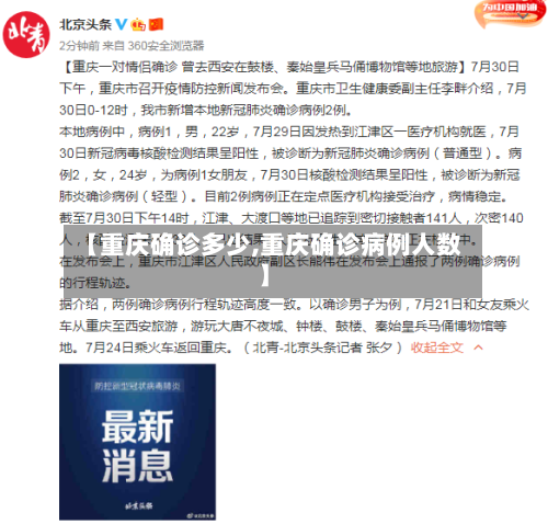 【重庆确诊多少,重庆确诊病例人数】