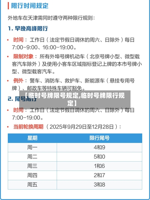 【临时号牌限号规定,临时号牌限行规定】-第3张图片