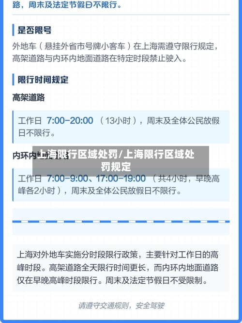 上海限行区域处罚/上海限行区域处罚规定