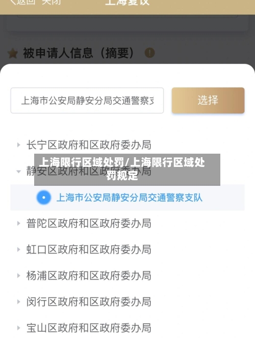 上海限行区域处罚/上海限行区域处罚规定-第2张图片