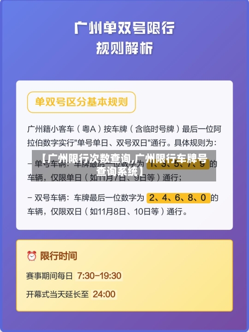【广州限行次数查询,广州限行车牌号查询系统】-第3张图片