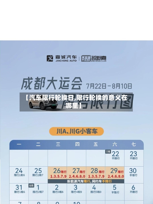 【汽车限行轮换日,限行轮换的意义在哪里】-第3张图片