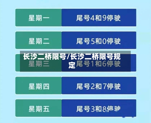 长沙二桥限号/长沙二桥限号规定