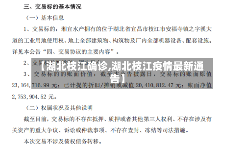 【湖北枝江确诊,湖北枝江疫情最新通告】-第2张图片